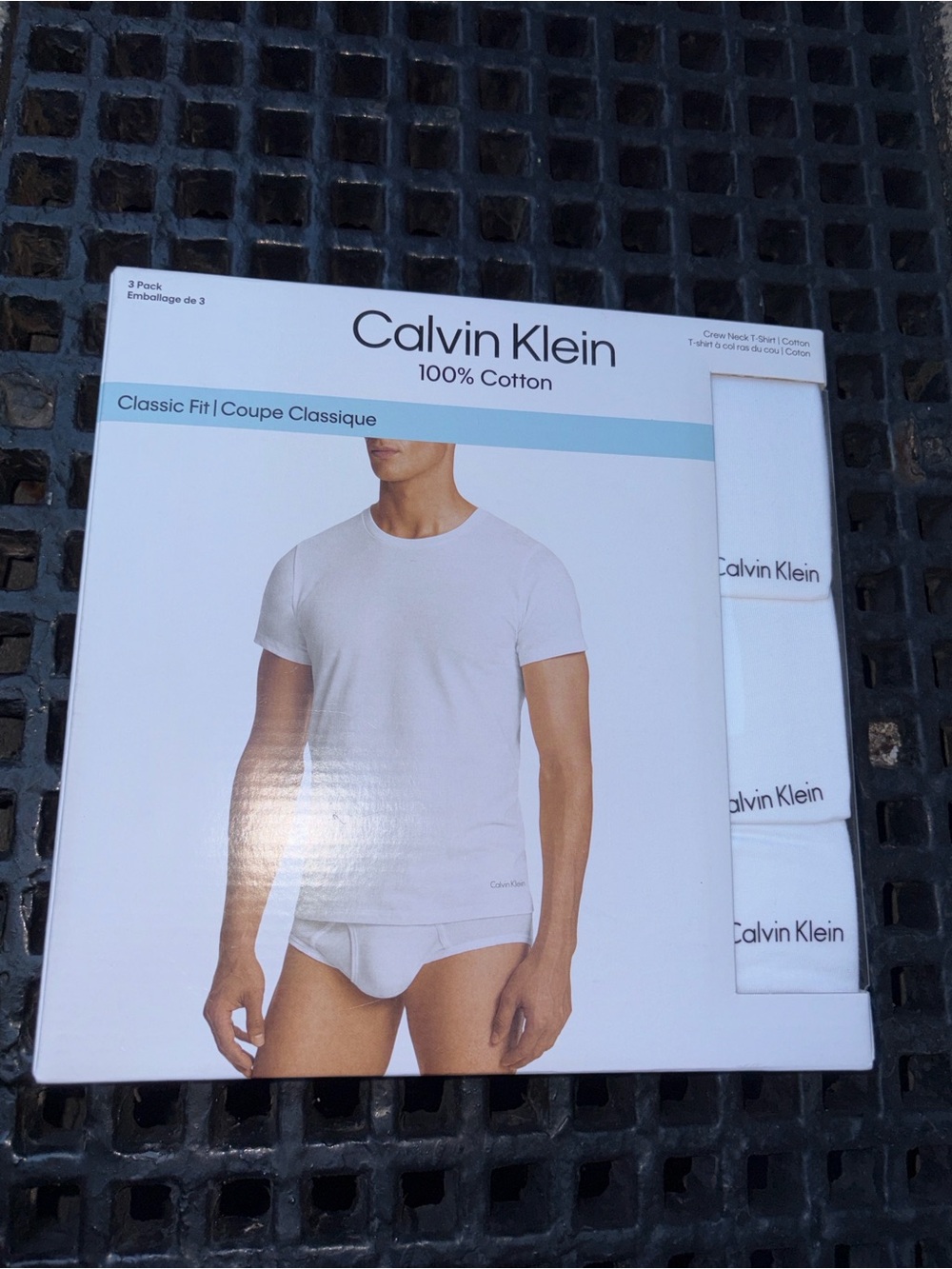 Calvin Klein Men's White Cotton Classic Fit Crew T-Shirt & Briefs Pack